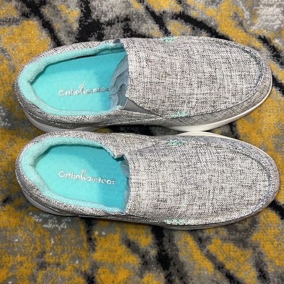 OrthoComfoot Women Canvas Slip on Shoes, Comfort Plantar Fasciitis size 8.5 - Picture 2 of 16